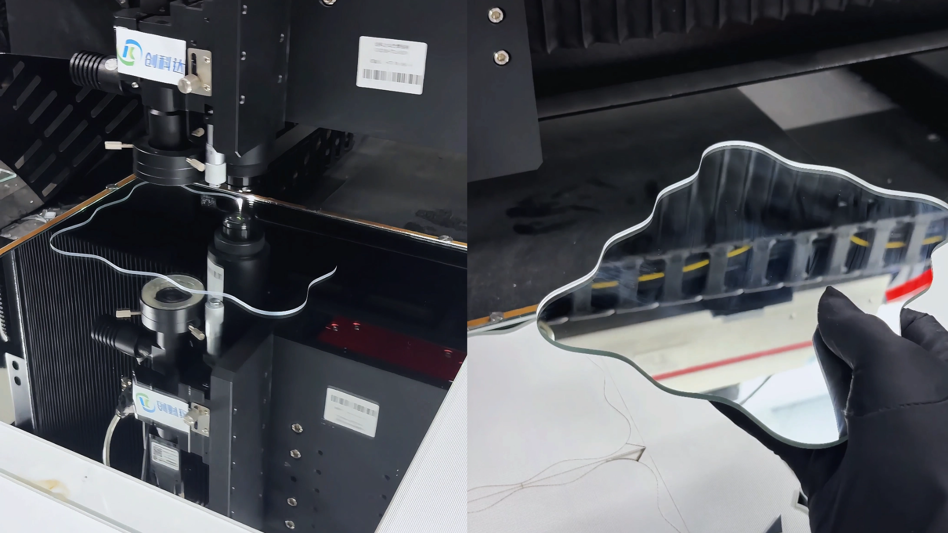 No stress, no micro cracks  CKD glass laser cutting machine 3mm mirror glass irregular cutting (3).png